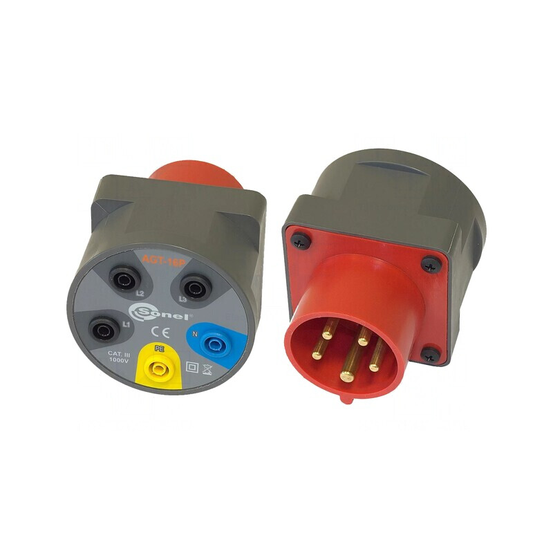 Adaptor Trifazic 16A Banană-Priză CEE Mufă AGT-16P | Electronic-mag.ro | Componente Electronice