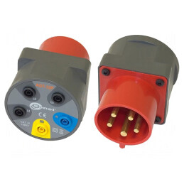 Adaptor trifazic 32A banană-priză CEE-mufă AGT-32P | Electronic-mag.ro | Componente Electronice