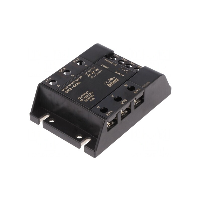 Releu Semiconductor 40A 3-Fazat 48-480VAC -30-80°C SR3-4440 | Electronic-mag.ro | Componente Electronice