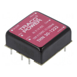 Convertor DC/DC 30W 9-18V la 12V/-12V THN 30-1222 | Electronic-mag.ro | Componente Electronice
