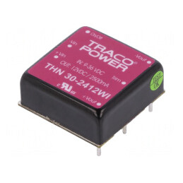 Convertor DC/DC 30W 9-36V la 12V 2500mA THN 30-2412WI | Electronic-mag.ro | Componente Electronice