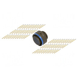 Conector militar aurit drept 19 mufă mamă | Electronic-mag.ro | Componente Electronice