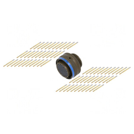 Conector militar aurit drept 19 mufă mamă | Electronic-mag.ro | Componente Electronice