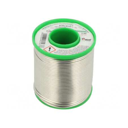 Sârmă de Lipit fără Plumb Sn99,3Cu0,7 2mm 1000g | Electronic-mag.ro | Componente Electronice