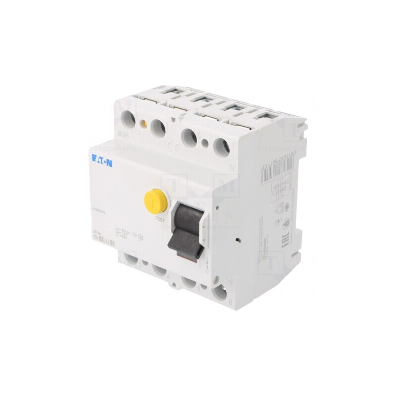 Întrerupător diferenţial 63A 500mA 4P IP20 | Electronic-mag.ro | Componente Electronice