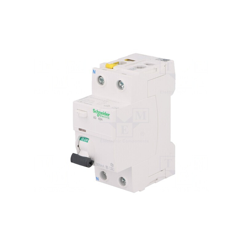 Întrerupător diferenţial 63A 300mA 2P 400VAC | Electronic-mag.ro | Componente Electronice