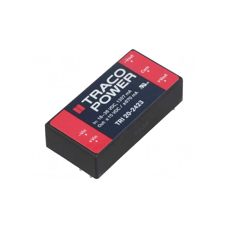 Convertor DC/DC 20W 18-36V la 15V/-15V TRI 20-2423 | Electronic-mag.ro | Componente Electronice Convertor DC/DC 20W 18-36V la 15V/-15V TRI 20-2423 | Electronic-mag.ro | Componente Electronice