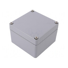 Carcasă universală aluminiu gri 120x122x81mm | Electronic-mag.ro | Componente Electronice