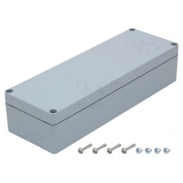 Carcasă universală aluminiu gri 125x362x81mm | Electronic-mag.ro | Componente Electronice