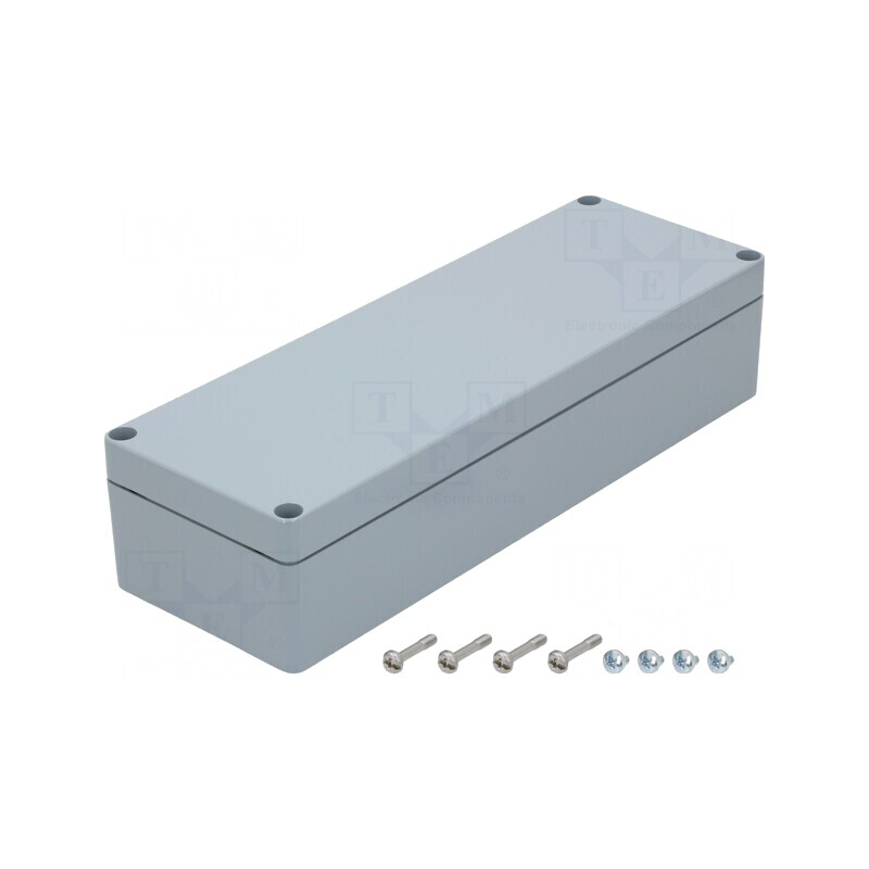 Carcasă universală aluminiu gri 125x362x81mm | Electronic-mag.ro | Componente Electronice