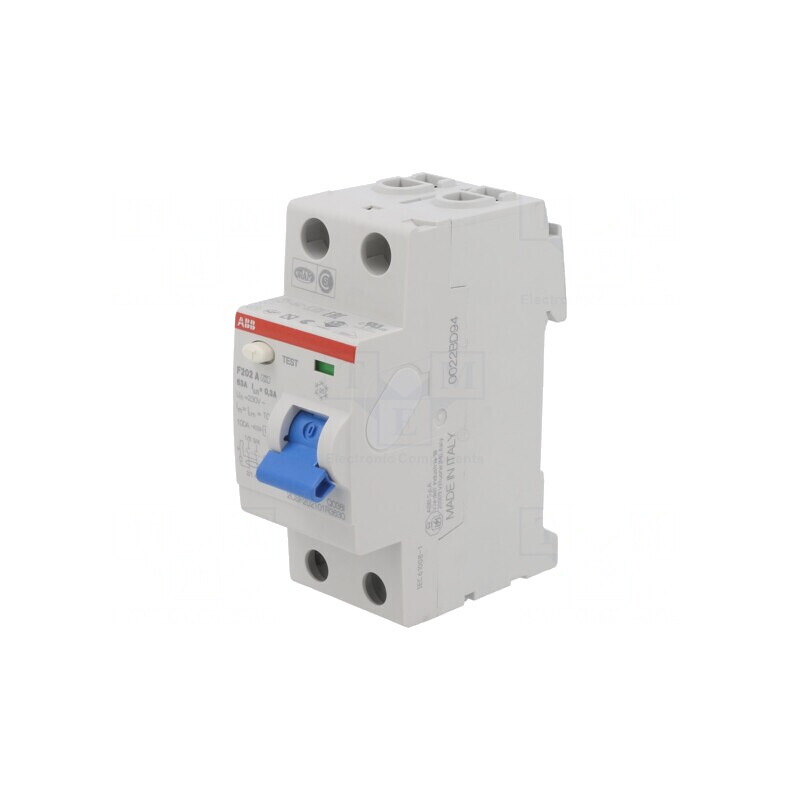 Întrerupător diferenţial 63A 300mA 2P 400VAC | Electronic-mag.ro | Componente Electronice