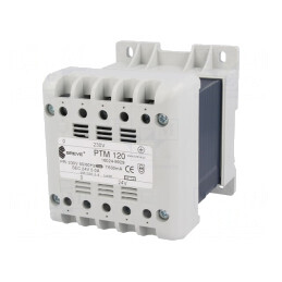 Transformator de Alimentare 120VA 230V 24V pentru Șină DIN | Electronic-mag.ro | Componente Electronice