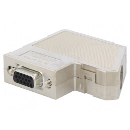 Mufă D-Sub HD 15 pini mamă în unghi 55° cu terminal șurub | Electronic-mag.ro | Componente Electronice