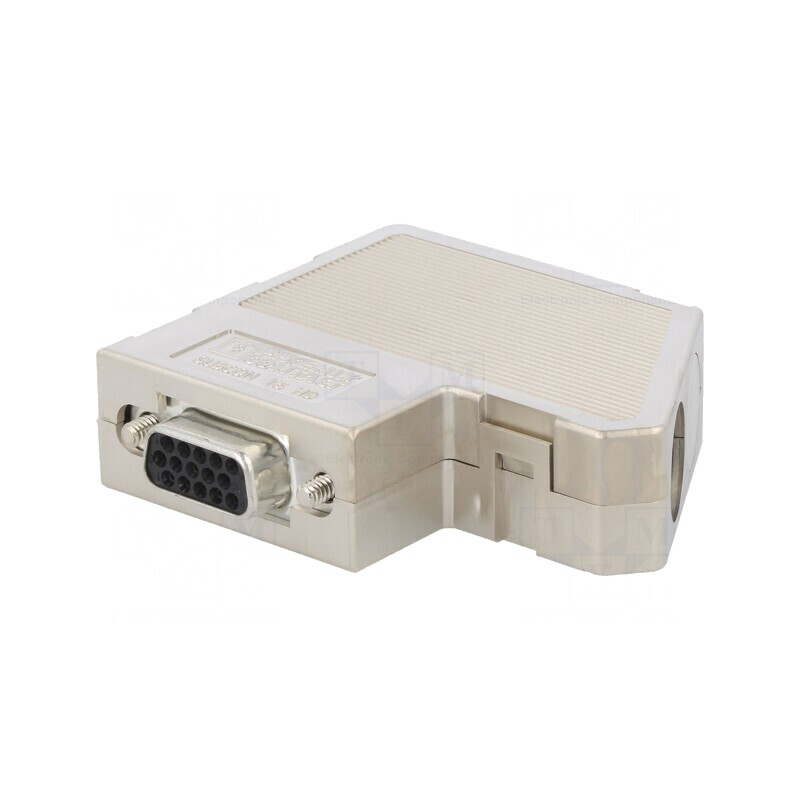 Mufă D-Sub HD 15 pini mamă în unghi 55° cu terminal șurub | Electronic-mag.ro | Componente Electronice