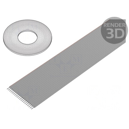 Cablu Bandă Neecranat 1,27mm 20x26AWG PVC 100ft | Electronic-mag.ro | Componente Electronice