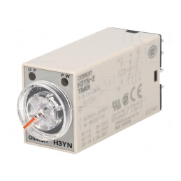 Timer 0,1s÷10min DPDT 12VDC 250VAC/5A | Electronic-mag.ro | Componente Electronice