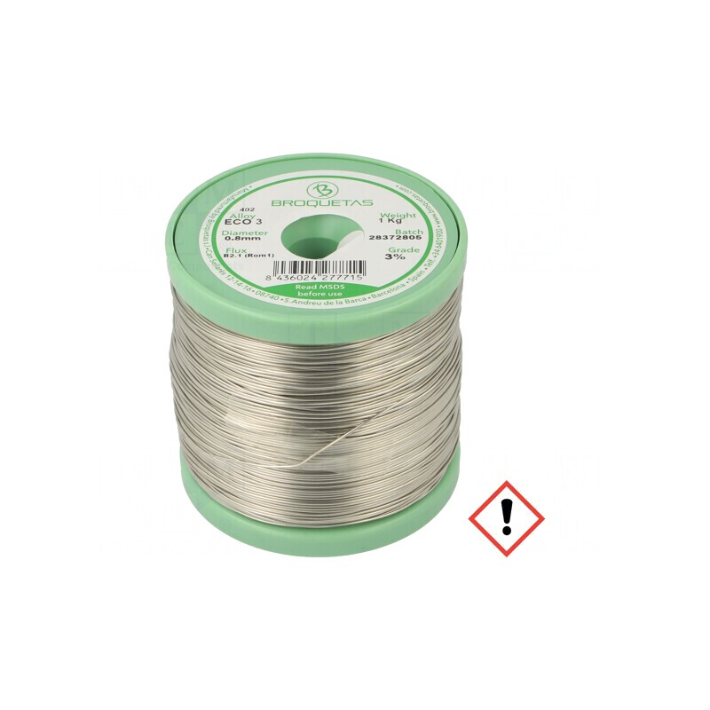 Sârmă de lipit fără plumb 0,8mm 1000g ECO3 | Electronic-mag.ro | Componente Electronice Sârmă de lipit fără plumb 0,8mm 1000g ECO3 | Electronic-mag.ro | Componente Electronice