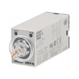 Timer H3YN-2 DPDT 250VAC 5A 24VDC 0.1s-10min | Electronic-mag.ro | Componente Electronice