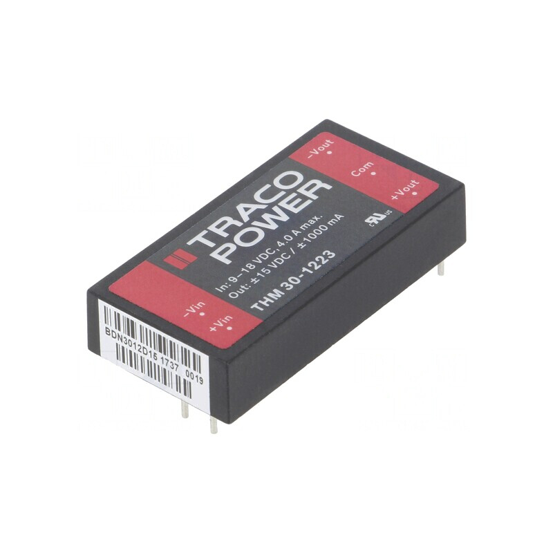 Convertor DC/DC 30W 9-18V la 15V/-15V THM 30-1223 | Electronic-mag.ro | Componente Electronice Convertor DC/DC 30W 9-18V la 15V/-15V THM 30-1223 | Electronic-mag.ro | Componente Electronice