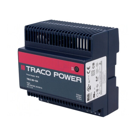 Alimentator Pulsatoriu pentru Şină DIN 90W 24VDC 3,75A | Electronic-mag.ro | Componente Electronice