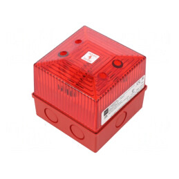 Semnalizator Luminos Flash Roșu 24VDC IP65 5J | Electronic-mag.ro | Componente Electronice