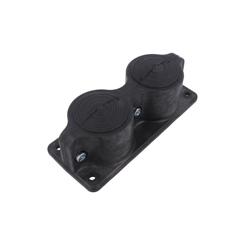 Garnitură neagră cu mai multe orificii IP55 | Electronic-mag.ro | Componente Electronice