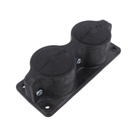 Garnitură neagră cu mai multe orificii IP55 | Electronic-mag.ro | Componente Electronice