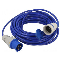 Prelungitor albastru 20m 16A 3x2,5mm2 | Electronic-mag.ro | Componente Electronice