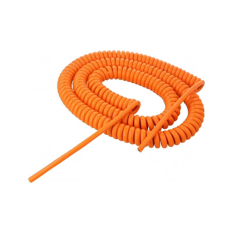 Cablu Spiralat Neecranat PUR Portocaliu 2x1,5mm2 | Electronic-mag.ro | Componente Electronice