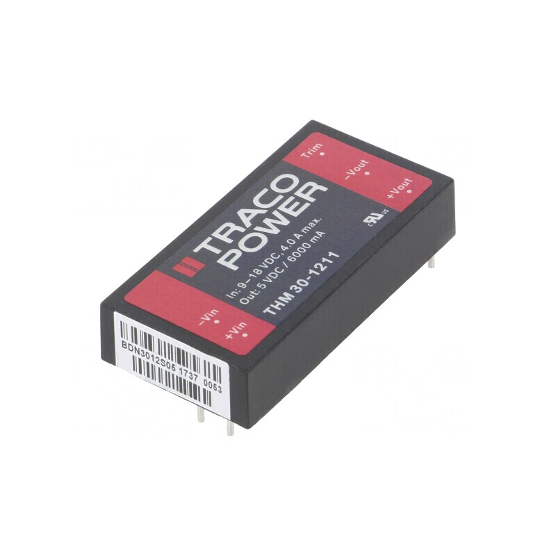 Convertor DC/DC 30W 9-18V la 5V 6A 2x1 THM 30-1211 | Electronic-mag.ro | Componente Electronice Convertor DC/DC 30W 9-18V la 5V 6A 2x1 THM 30-1211 | Electronic-mag.ro | Componente Electronice