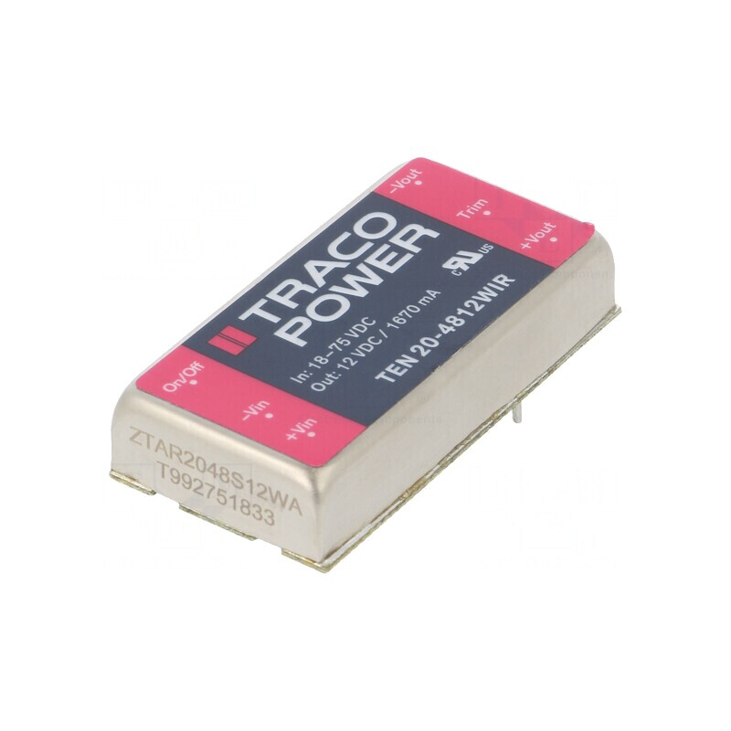 Convertor DC/DC 20W 18-75V la 12V 1670mA | Electronic-mag.ro | Componente Electronice Convertor DC/DC 20W 18-75V la 12V 1670mA | Electronic-mag.ro | Componente Electronice