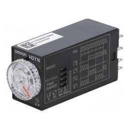 Timer Digital 0,1s-10min DPDT 24VDC 250VAC/5A | Electronic-mag.ro | Componente Electronice