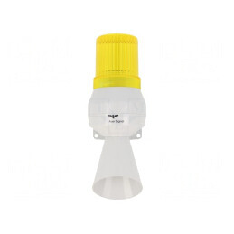Semnalizator luminos-acustic 24VDC galben IP43 | Electronic-mag.ro | Componente Electronice