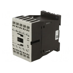 Contactor 4-polar NO 4A 24VDC pentru şină DIN