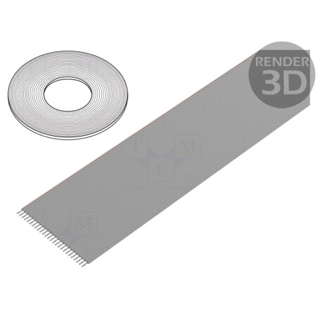 Cablu bandă 1,27mm litat Cu 26x28AWG neecranat PVC | Electronic-mag.ro | Componente Electronice