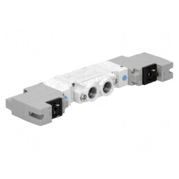 Ventil electromagnetic 1-7 bar 5/2 bistabil aluminiu IP65 | Electronic-mag.ro | Componente Electronice