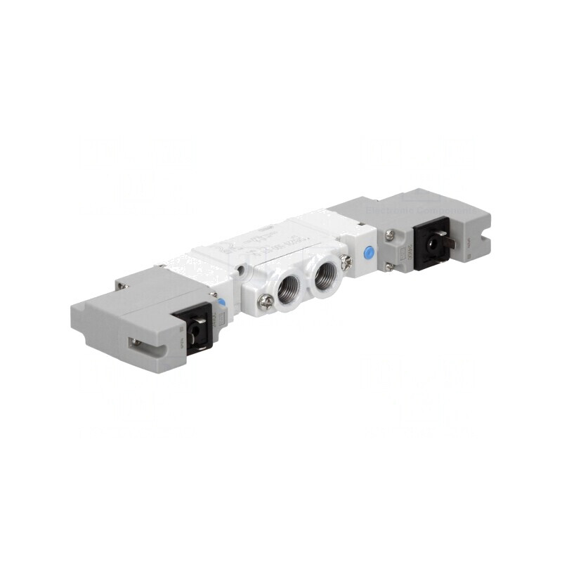Ventil electromagnetic 1-7 bar 5/2 bistabil aluminiu IP65 | Electronic-mag.ro | Componente Electronice