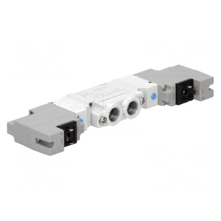 Ventil electromagnetic 1-7 bar 5/2 bistabil aluminiu IP65 | Electronic-mag.ro | Componente Electronice