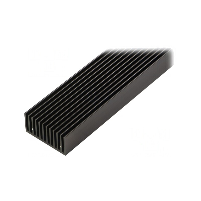 Radiator extrudat cu aripioare negru 1000mm | Electronic-mag.ro | Componente Electronice