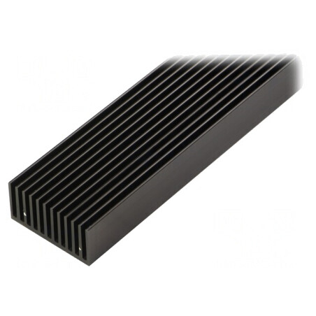 Radiator extrudat cu aripioare negru 1000mm | Electronic-mag.ro | Componente Electronice