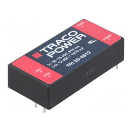 Convertor DC/DC 20W 36-75V la 12V 1.67A TRI 20-4812 | Electronic-mag.ro | Componente Electronice