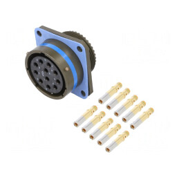 Conector Militar Soclu Mamă Aurit 21mm 23A | Electronic-mag.ro | Componente Electronice