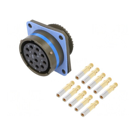 Conector Militar Soclu Mamă Aurit 21mm 23A | Electronic-mag.ro | Componente Electronice