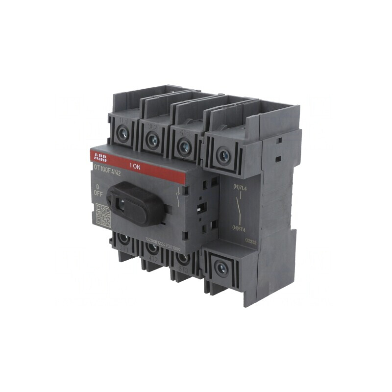 Separator-întrerupător Poli 4 pentru șină DIN 100A OT | Electronic-mag.ro | Componente Electronice