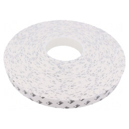 Bandă dublu adezivă acrilică albă 25mm x 33m x 1,1mm | Electronic-mag.ro | Componente Electronice