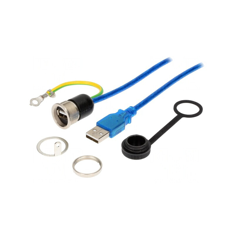 Cablu-adaptor USB A la USB A 2m IP54 2.0 | Electronic-mag.ro | Componente Electronice