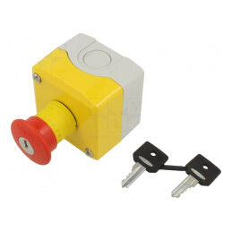 Casetă de comandă Harmony XB5 cu 1 buton cap ciupercă IP66 | Electronic-mag.ro | Componente Electronice