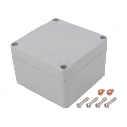 Carcasă Universală Aluminiu Gri IP68 120x122x81mm | Electronic-mag.ro | Componente Electronice