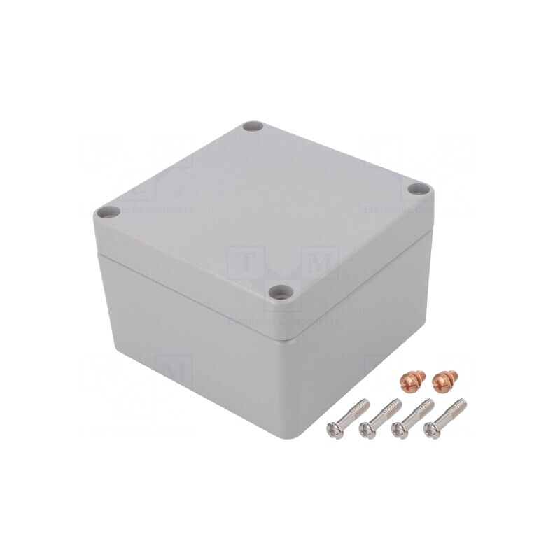 Carcasă Universală Aluminiu Gri IP68 120x122x81mm | Electronic-mag.ro | Componente Electronice
