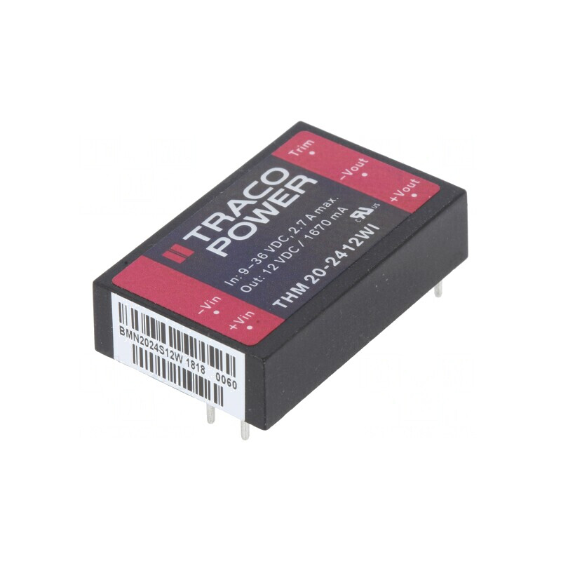 Convertor DC/DC 20W 9-36V la 12V 1670mA | Electronic-mag.ro | Componente Electronice